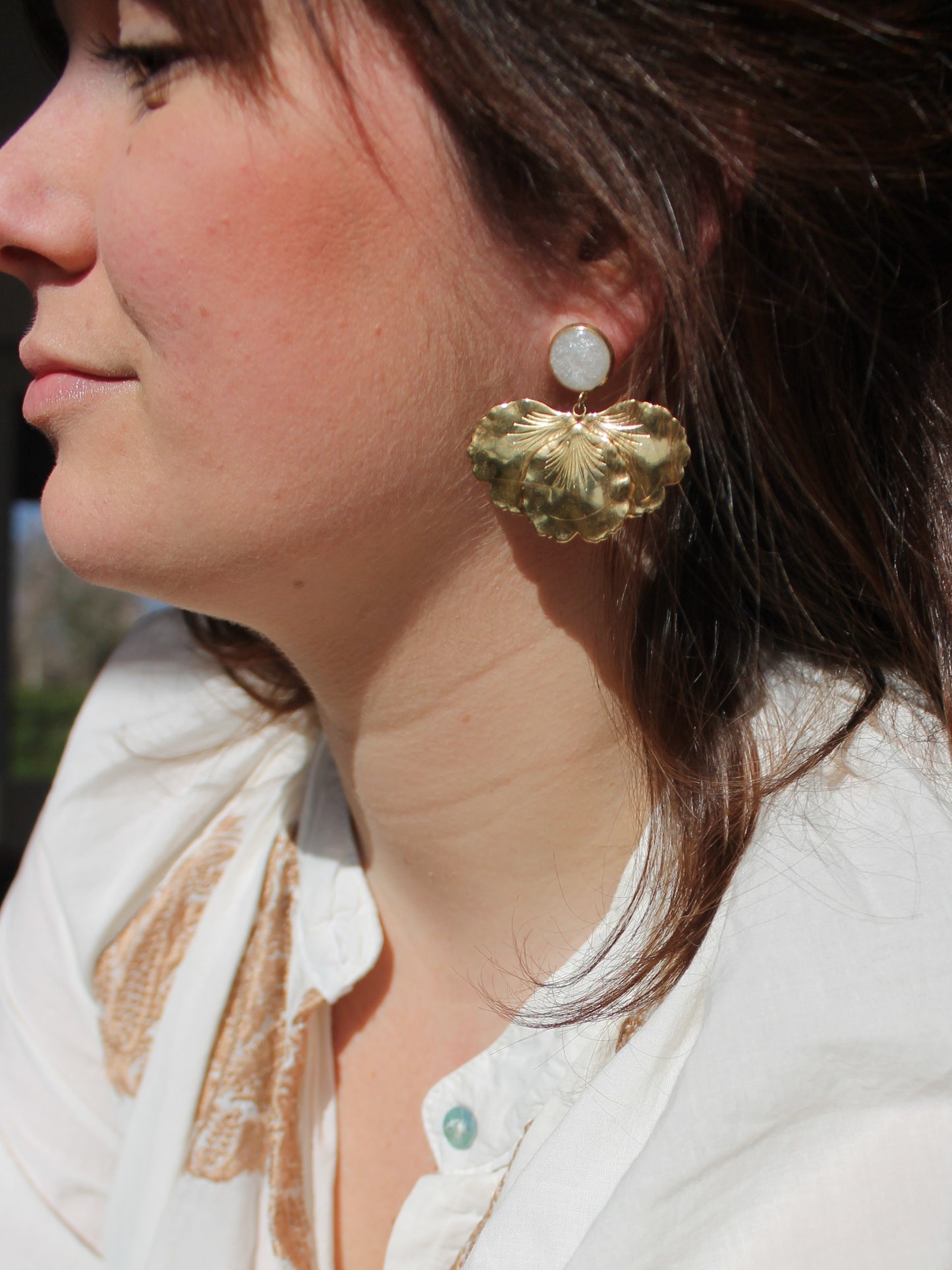 Boucles d'oreilles _ Golden Petal