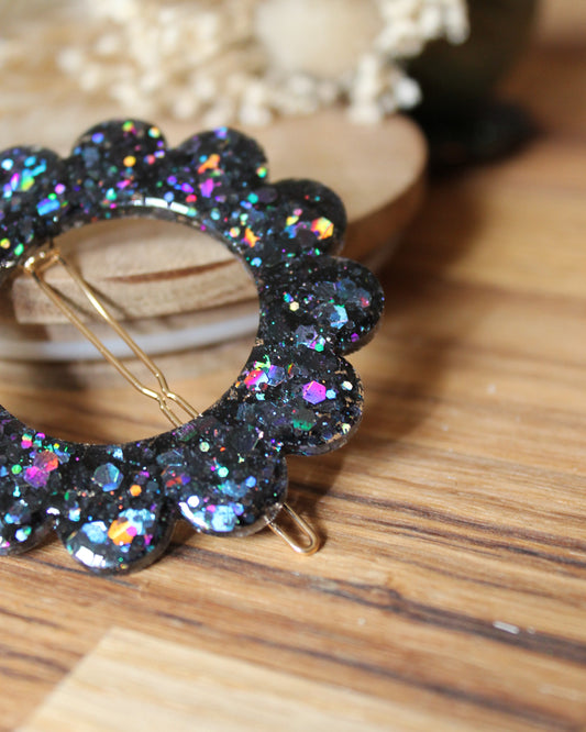 🌸 Les Scintillantes – Barrette holographique