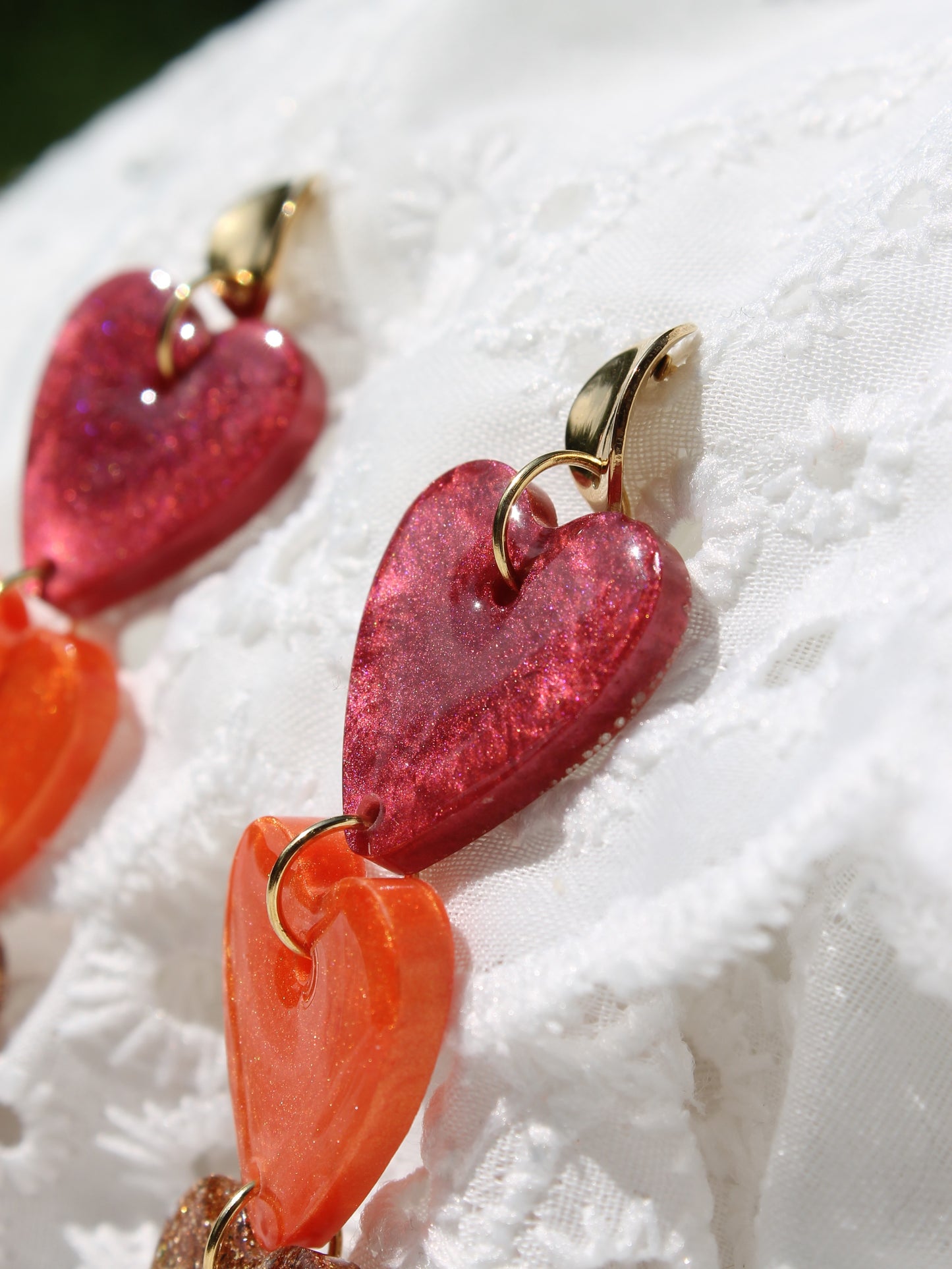 Les Coeurly - boucles d'oreilles à composer (29 couleurs)
