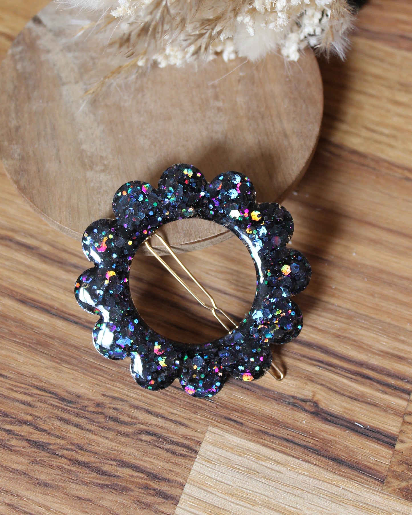 🌸 Les Scintillantes – Barrette holographique