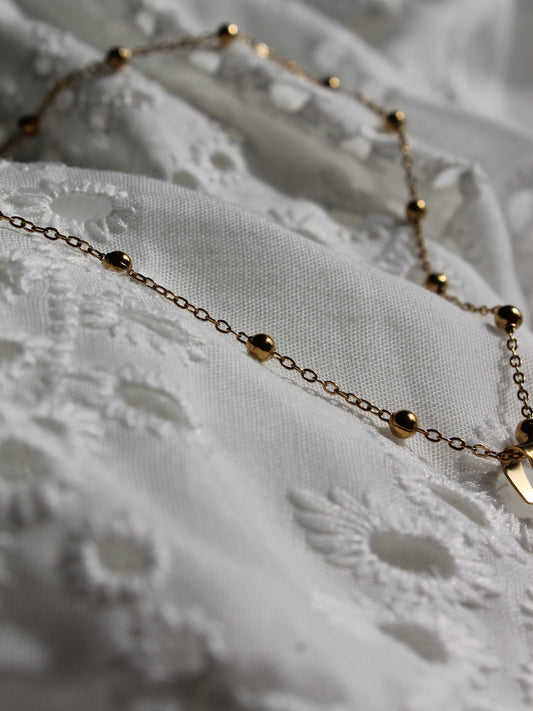 Collier Capsula simple (doré ou argenté) - couleur personnalisable