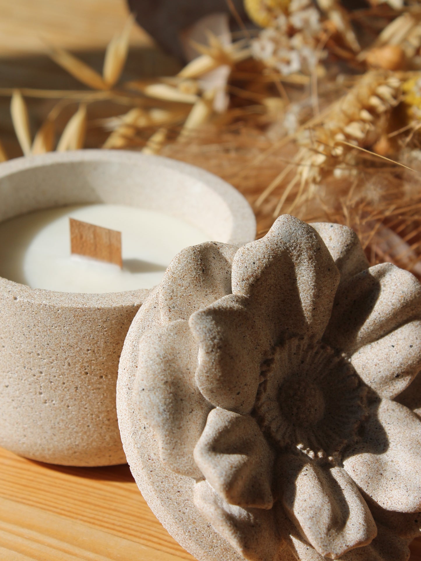 Aube — pot à bijoux ou bougie à la fleur de coton