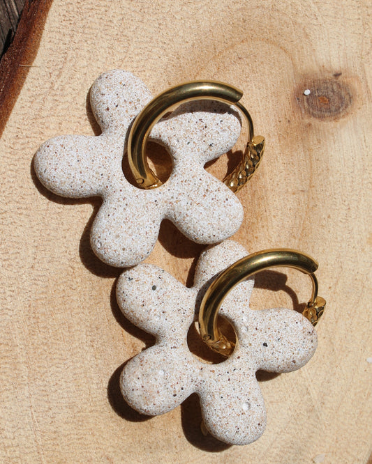 Pampilles seules - sans créoles - Camélia