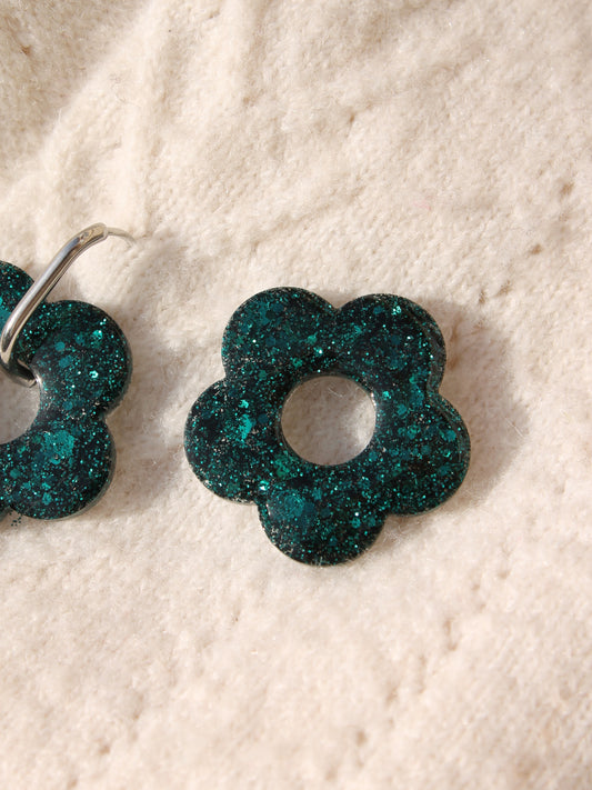 Les Bloom XL _ Vert sapin pailleté