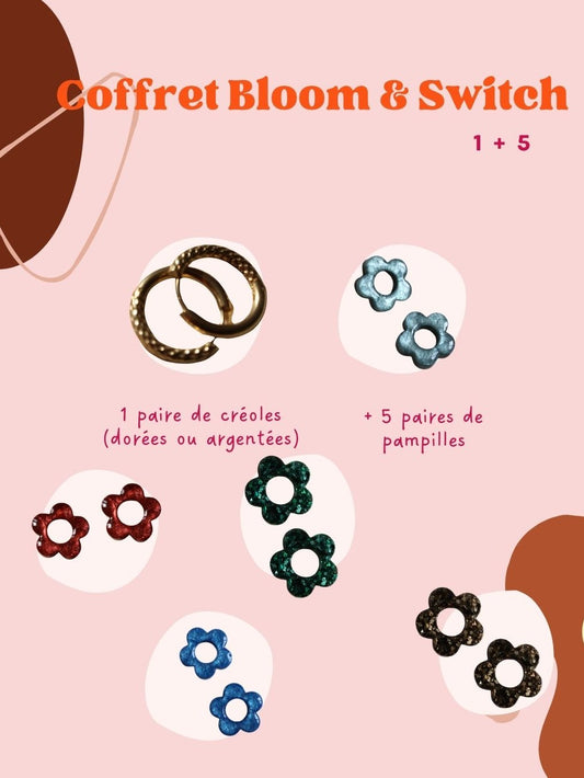 ✨ Coffret : 1 créole + 5 pampilles mini
