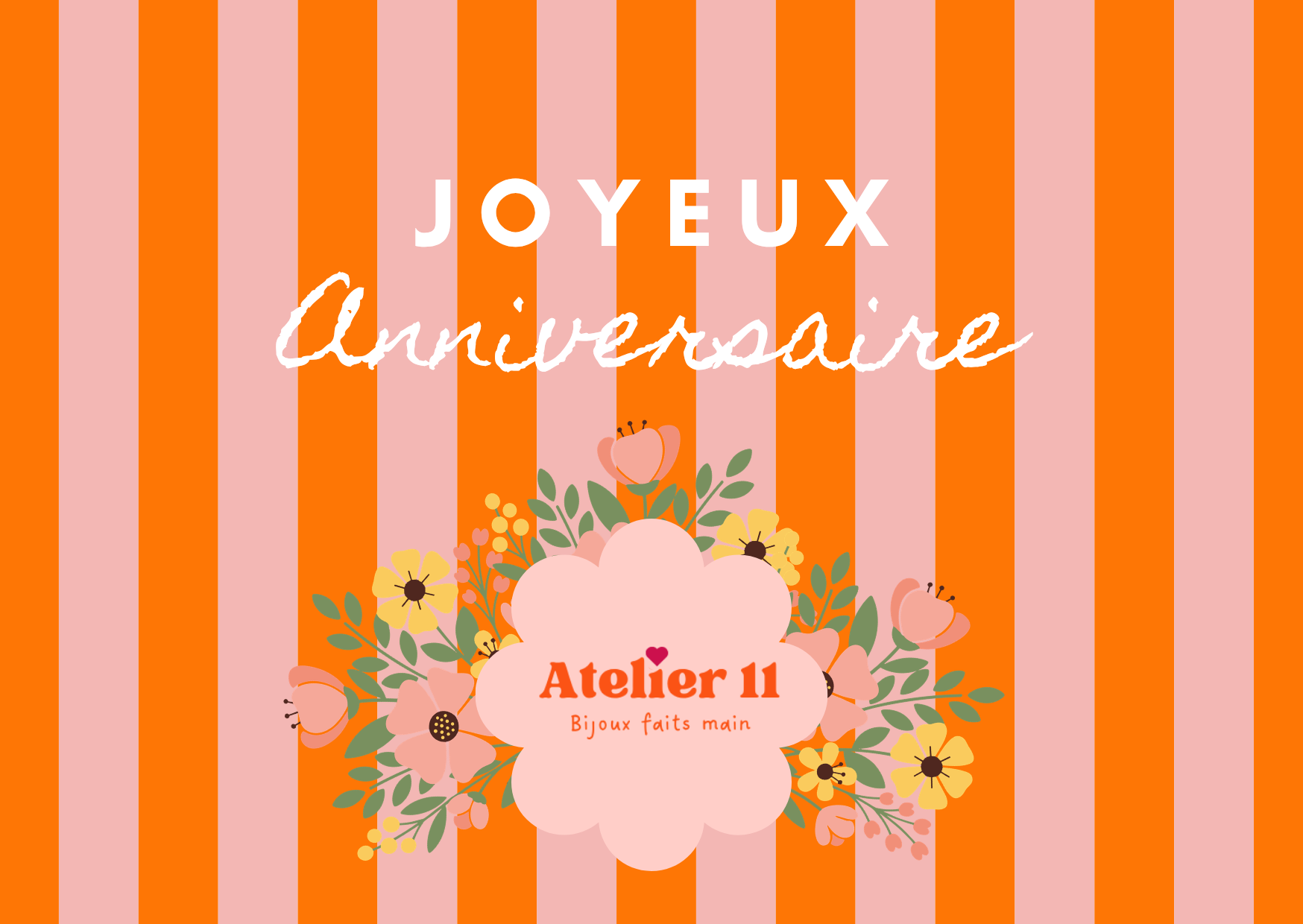 Carte cadeau " Joyeux Anniversaire "