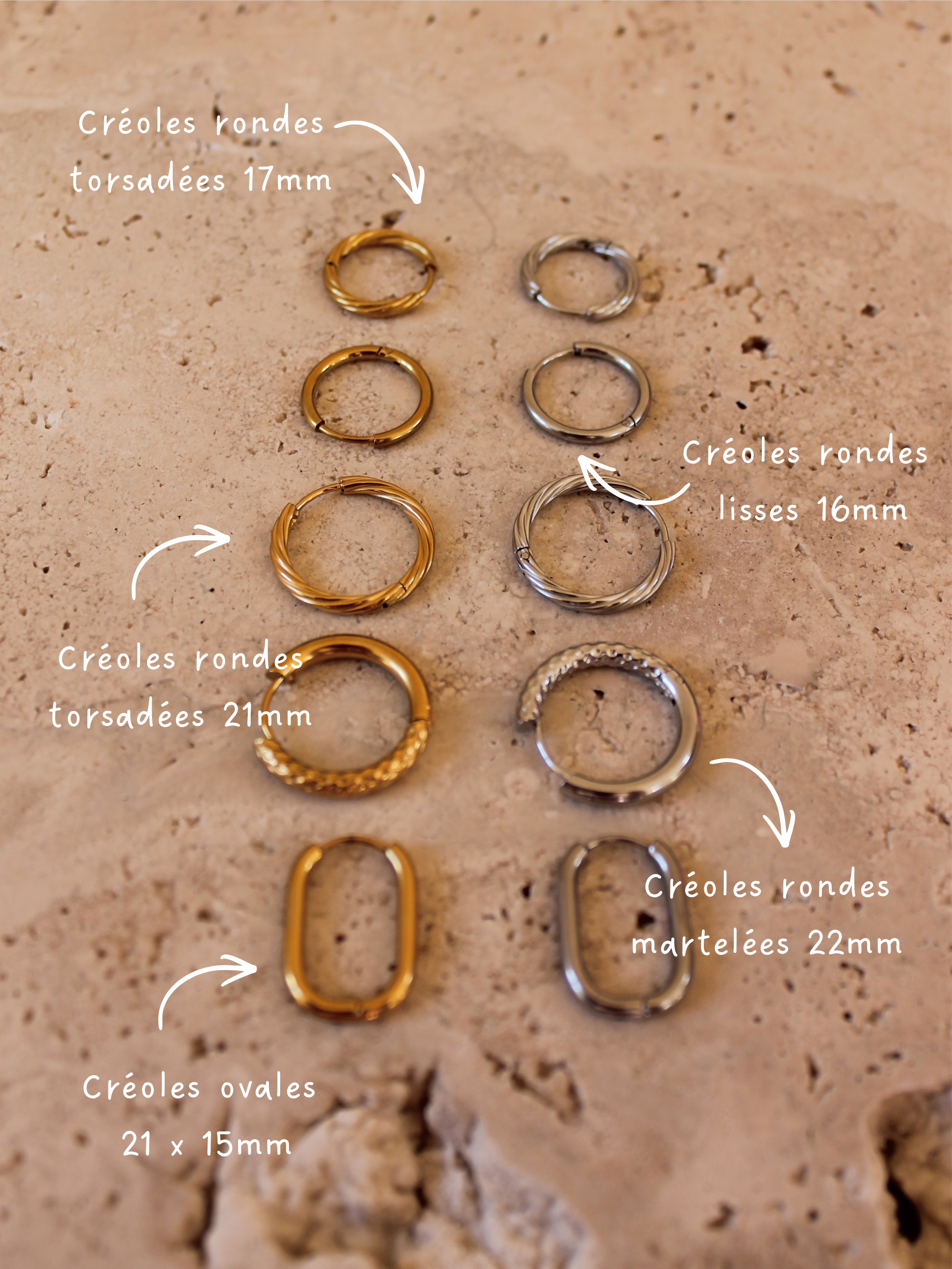 Box : 3 paires de pampilles (avec ou sans créoles)