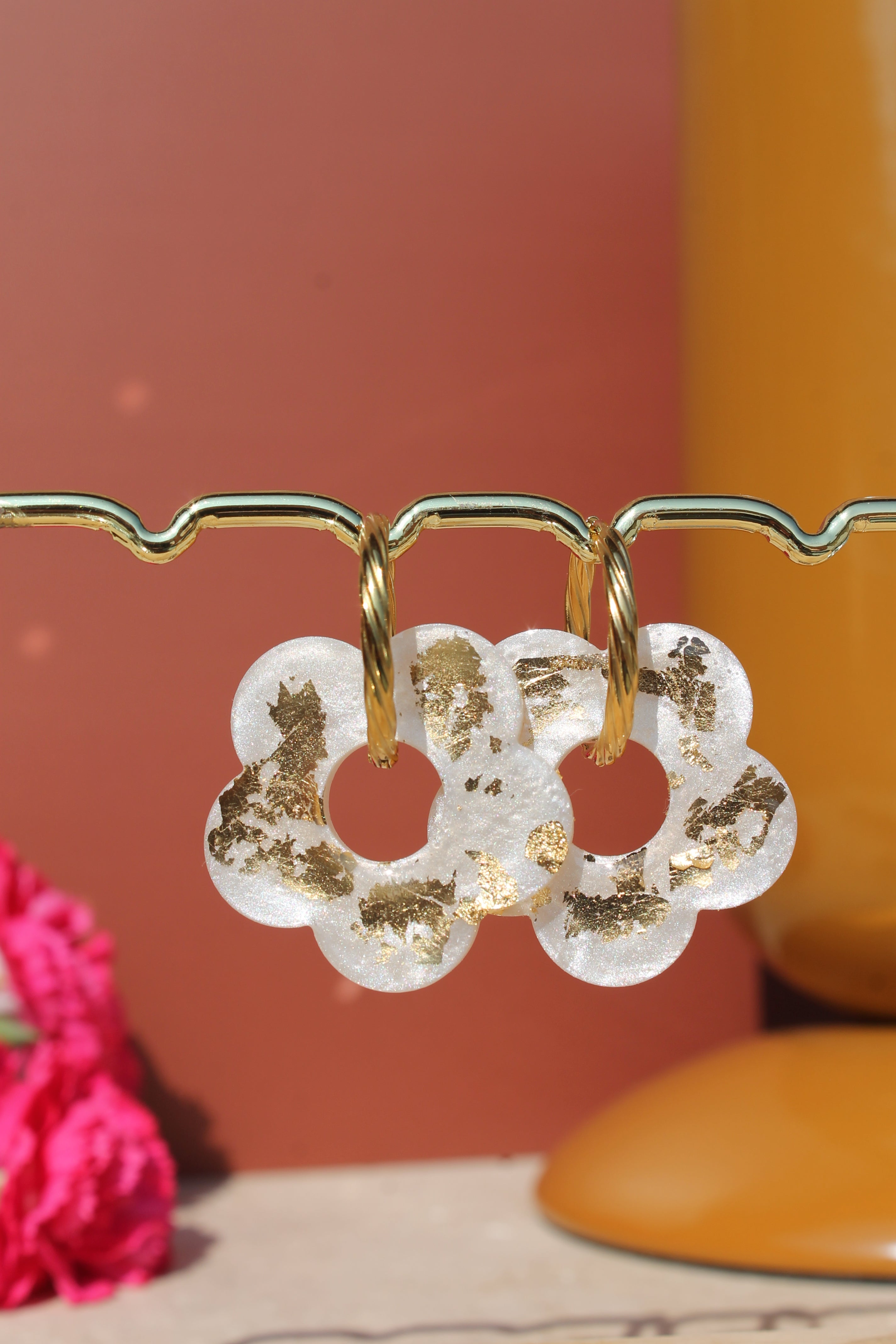 Les Bloom XL  _ Blanc opaline Doré