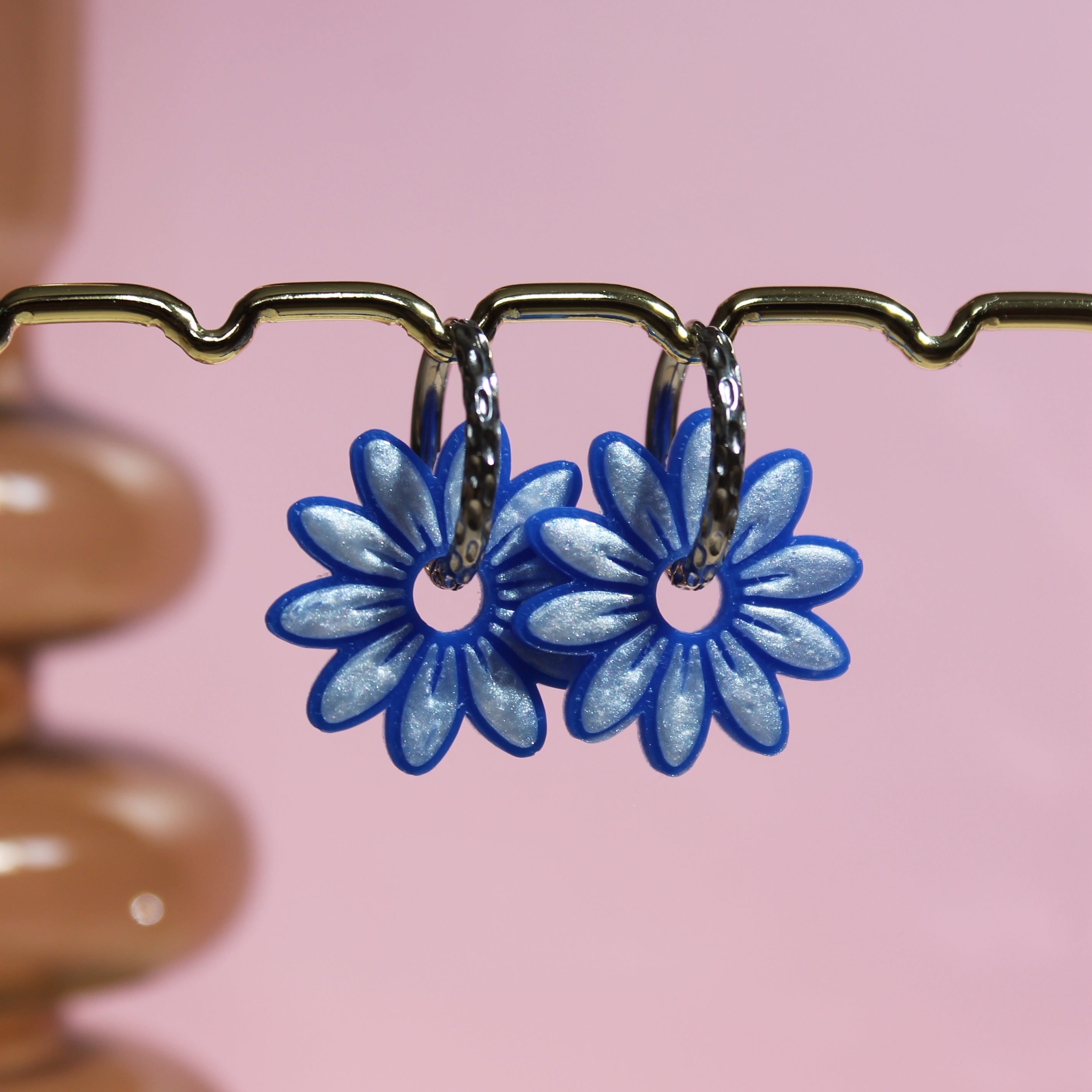 Les marguerites _ Opaline / Bleu cobalt
