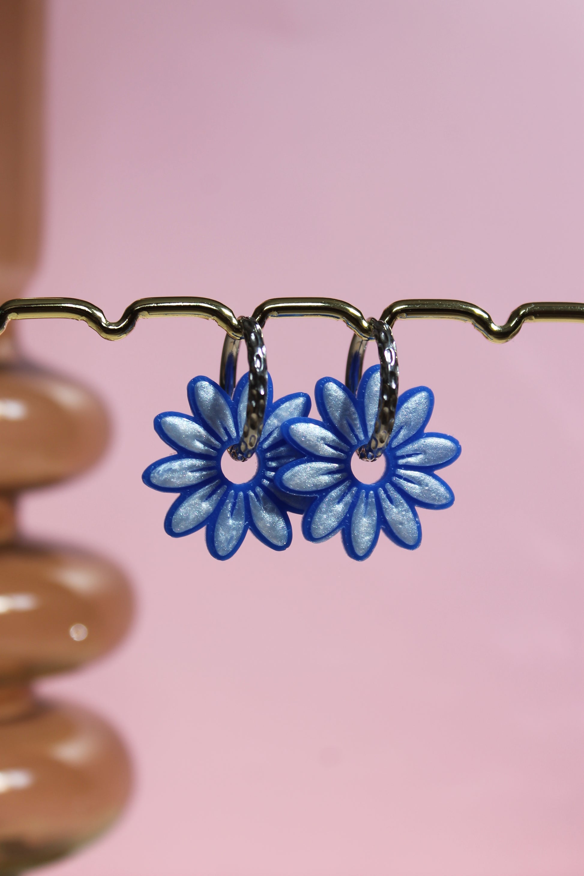 Les marguerites _ Opaline / Bleu cobalt