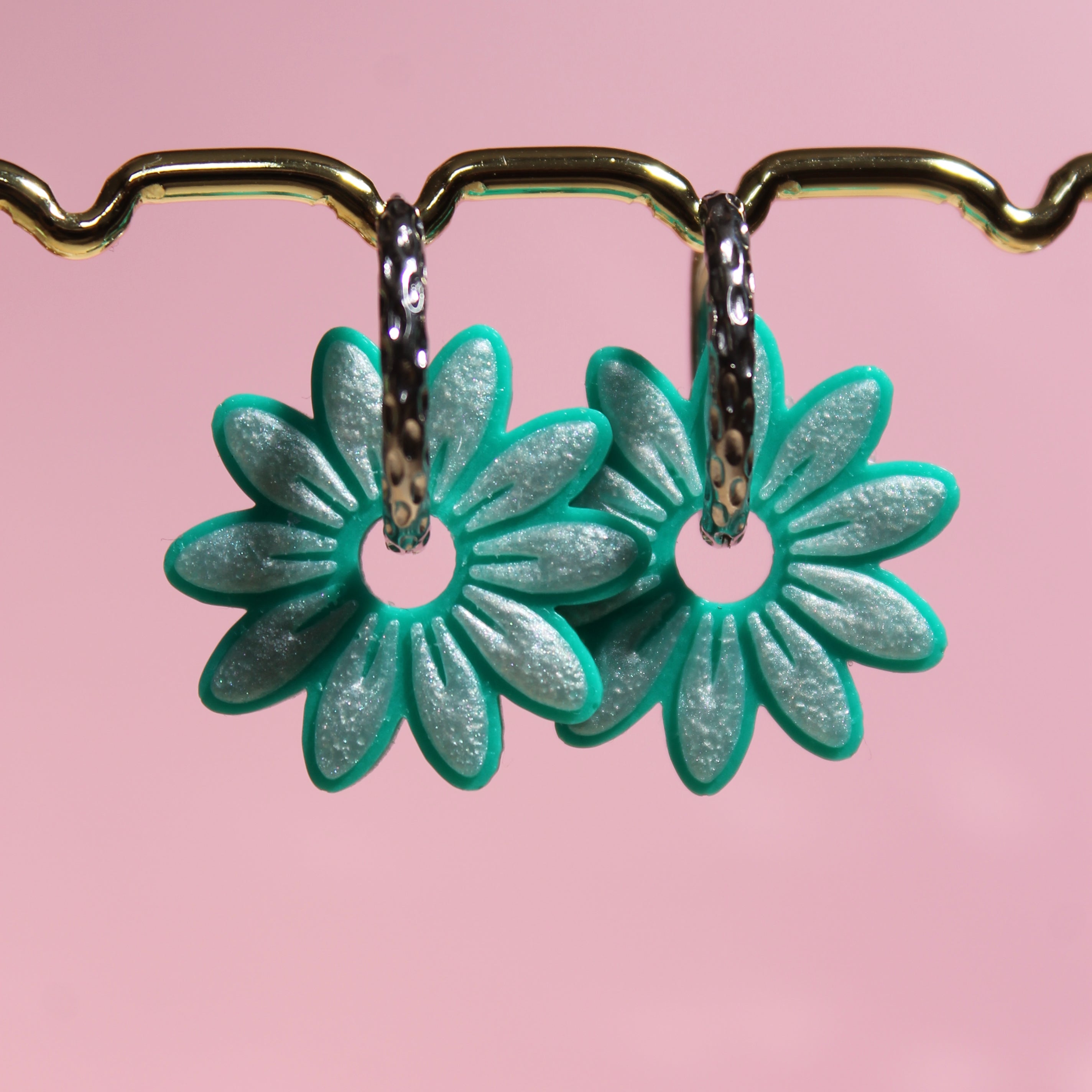 Les marguerites _ Opaline / Vert lagon