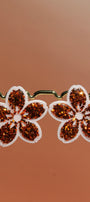 Sakura _ Orange pailleté & rose perlée