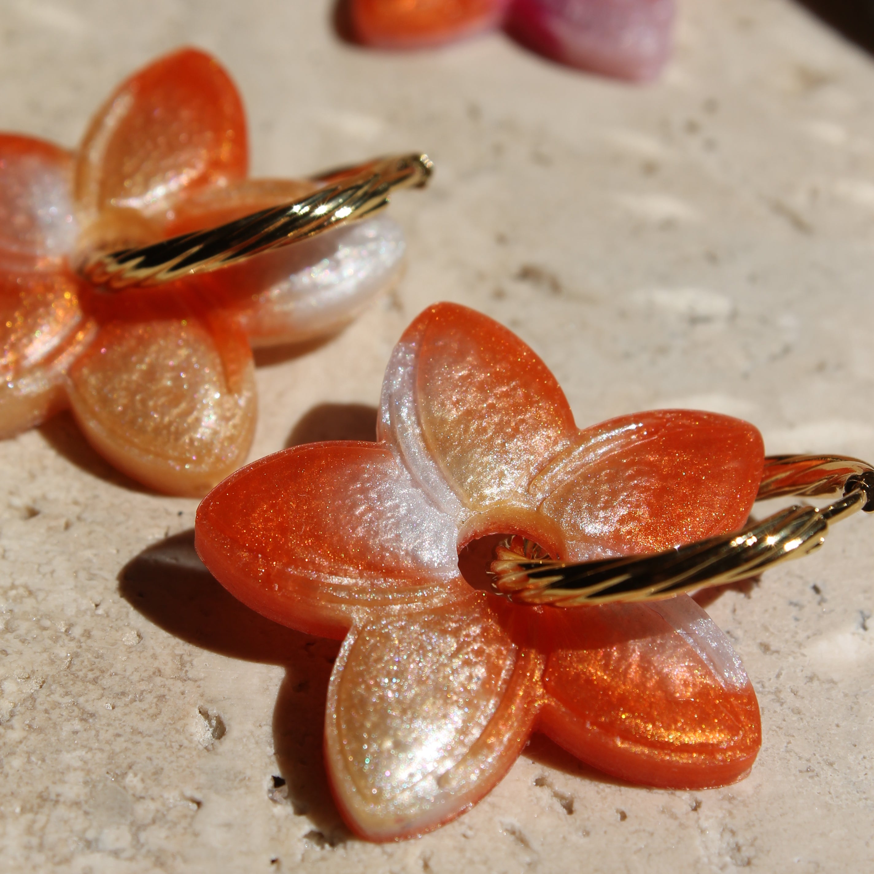 Fleur de Tiaré _ Orange marbré