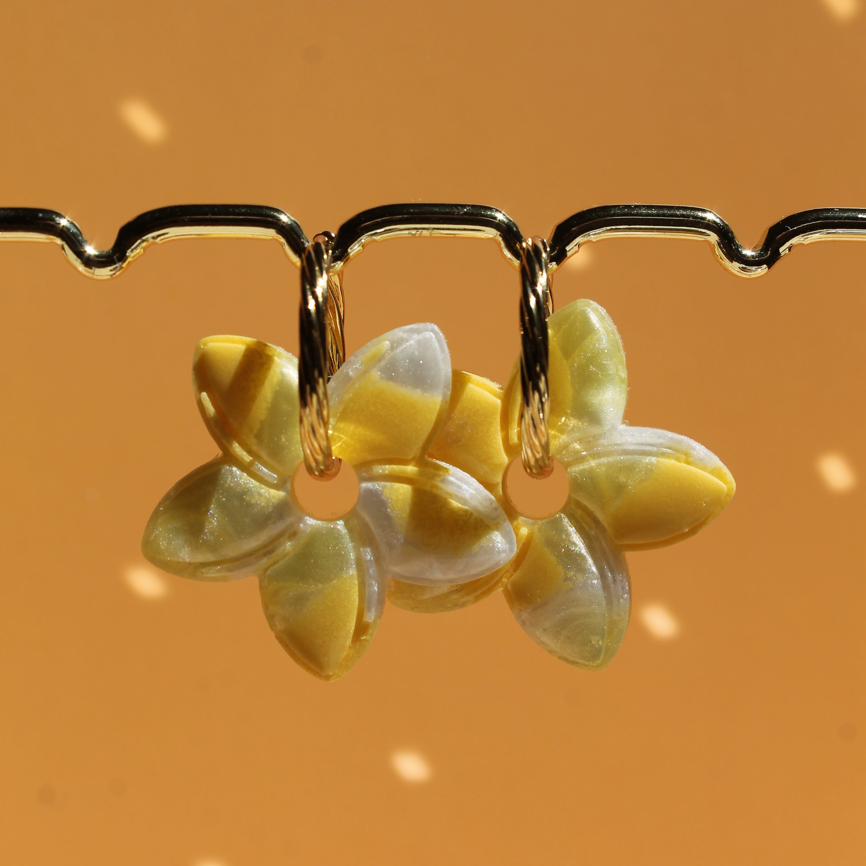 Fleur de Tiaré _ Jaune marbré