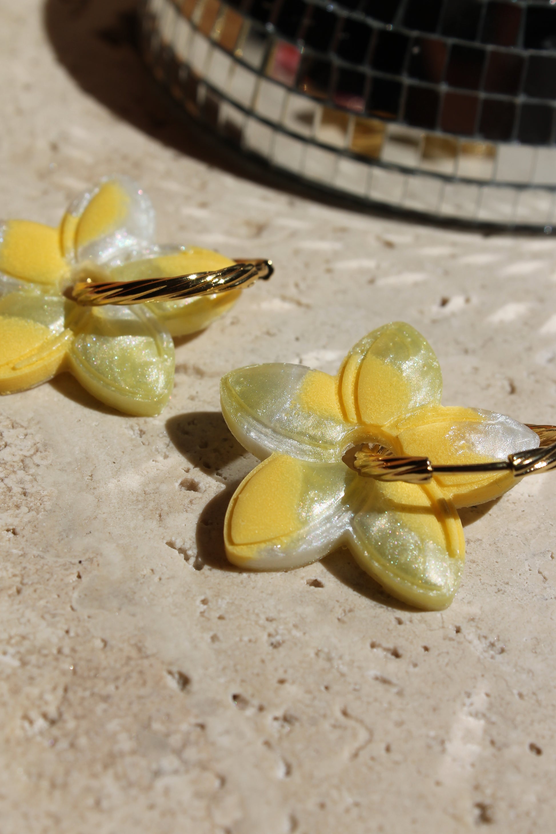Fleur de Tiaré _ Jaune marbré