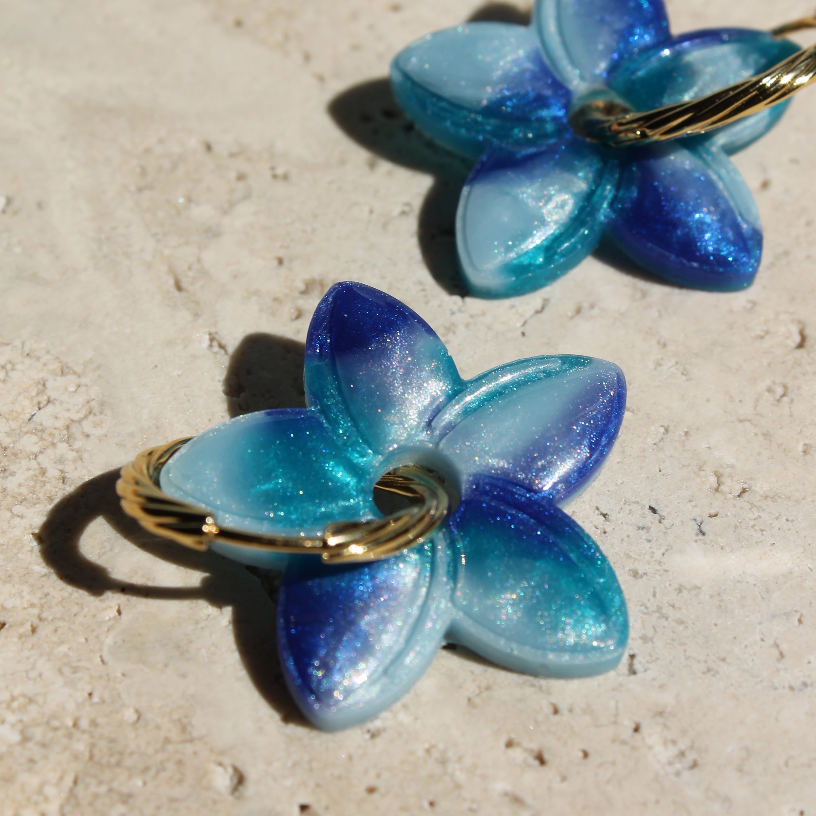 Fleur de Tiaré _ Azur marbré