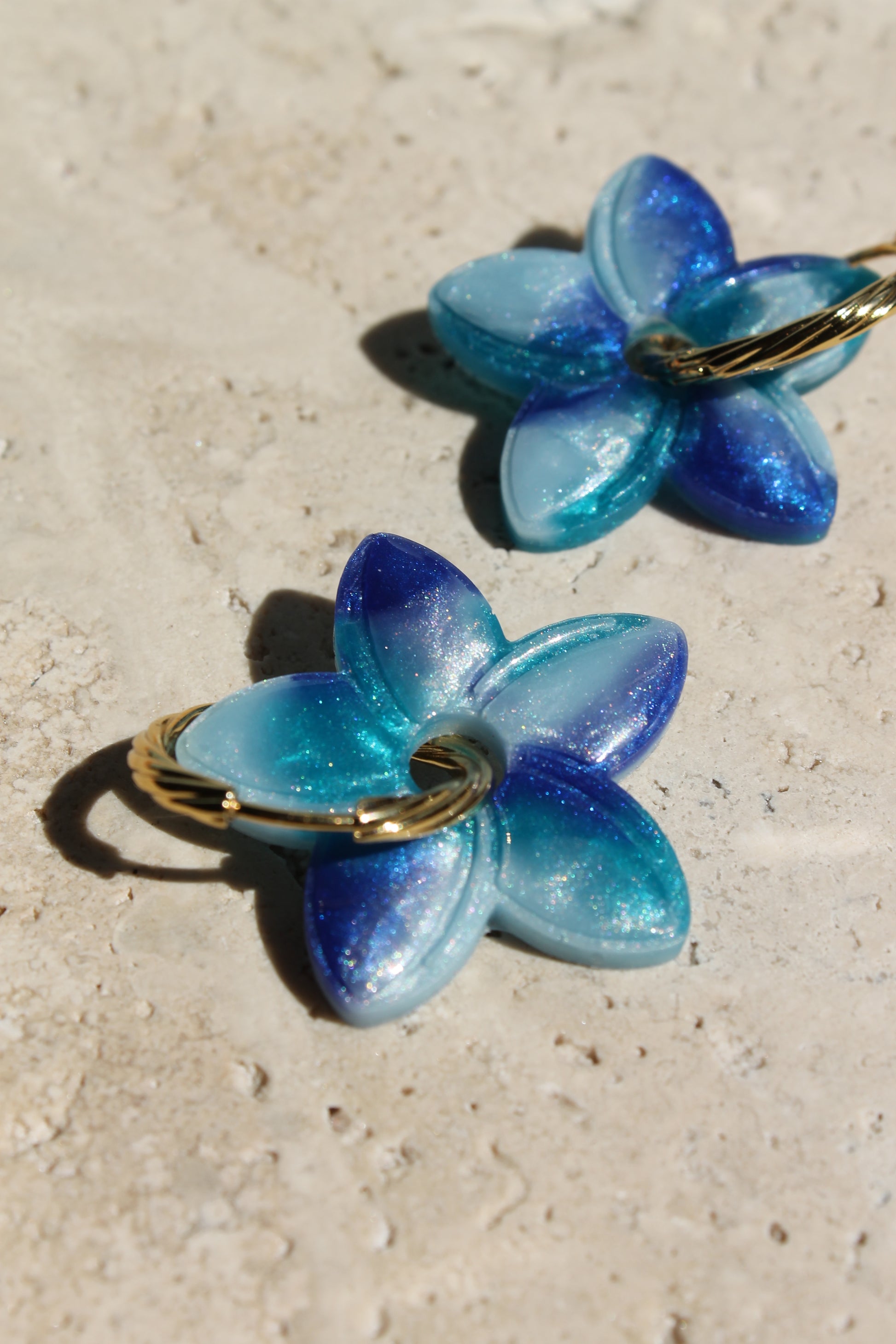 Fleur de Tiaré _ Azur marbré