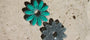 Les marguerites _ vert lagon et argenté_ pampilles seules