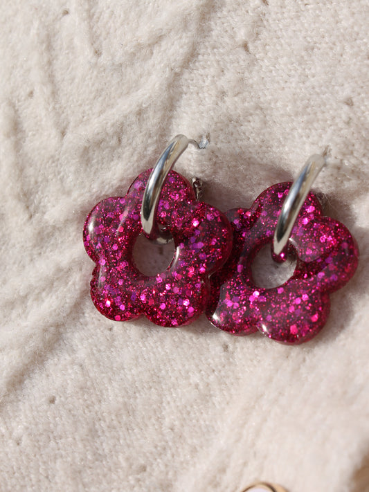 Les Bloom XL  _ Fuchsia pailleté