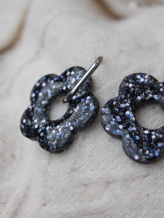 Les Bloom XL  _ Gris bleu pailleté