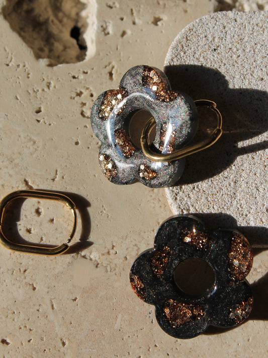 Les Bloom XL  _ Léopard noir - doré